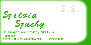 szilvia szuchy business card